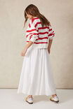 Poplin Maxi Skirt, WHITE - alternate image 6