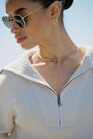 Slouchy Zip Knit, ECRU - alternate image 4