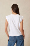 Esme Extended Shoulder Tee, WHITE - alternate image 4