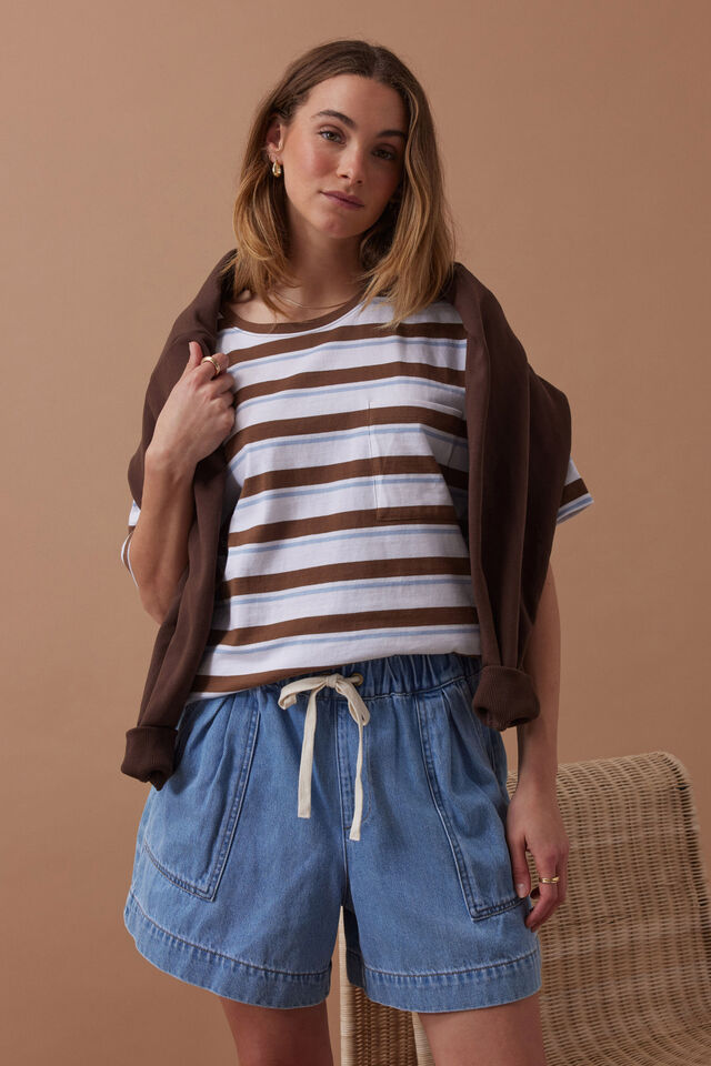 Darcy Relaxed Everyday Short, MID BLUE WASH