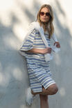 Cleo Mini Terry Dress, WHITE AZURE BLUE STRIPE - alternate image 4