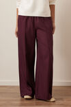 Izzie Pinstitch Pant, BURGUNDY - example image 6