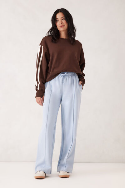 Gracie Relaxed Pin Tuck Trackpant, CHALK BLUE