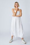 Linen Summer Midi Dress, WARM WHITE - alternate image 1