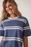 Stevie Slouchy Tee, MOONLIGHT/VANILLA HERITAGE STRIPE - alternate image 4