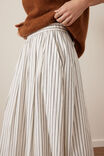 Florence Maxi Skirt, WINTER WHITE PHANTOM STRIPE - alternate image 4