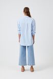 Poplin Stripe Shirt In Organic Cotton, BLUE SHADOW WHITE SMALL STRIPE - alternate image 3
