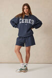 Isla Oversized Slouchy Crew, SMOKE BLUE HERITAGE LOGO - alternate image 6