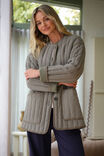 Comfy Quilted Jacket, MOSS GREEN - alternate image 1
