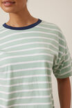 Brea Boxy Tee, SEAFOAM/WHITE STRIPE - example image 5