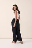 Satin Wide Leg Pant With Recycled Fibres, BLACK - alternate image 3