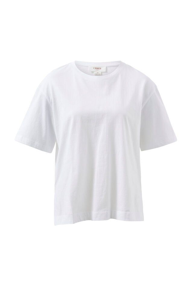 Stevie Slouchy Tee, WHITE