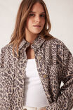 Bobbi Side Pocket Denim Shacket, LEOPARD - alternate image 4