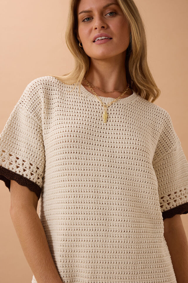 Bea Knit Mini Dress, ECRU