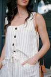 Square Neck Shell Top, PINSTRIPE - alternate image 1