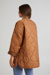Recycled Quilted Boxy Jacket, GINGER