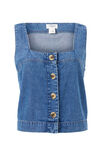 Square Neck Shell Top, FRESH INDIGO - alternate image 2
