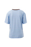Stevie Slouchy Tee, CHINA BLUE/CHOC BUTTER STRIPE - example image 3