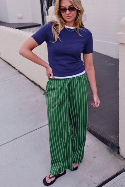 The Lounge Pant, BASIL STRIPE