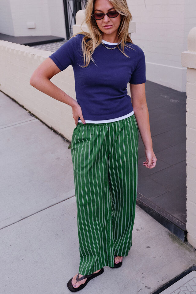 The Lounge Pant, BASIL STRIPE