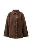 Ava Chore Shacket, CHOCOLATE - alternate image 2