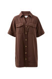 Sammy Relaxed Shirt Dress, CHOCOLATE - alternate image 2