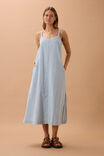 Remy Strappy Midi Dress, INDIGO WHITE STRIPE - alternate image 7