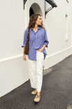 Peta Oversized Shirt, POLO BLUE CHECK - example image 5