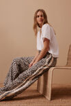 Relaxed Drawstring Pant, LEOPARD LINEN BLEND - alternate image 1