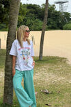 The Lounge Pant, ZESTY GREEN TRIPLE STRIPE - alternate image 4