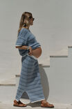 Textured Knit Midi Skirt, SUMMER BLUE STRIPE - alternate image 1