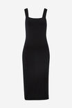 Double Layer Tank Dress In Bamboo Jersey, BLACK - alternate image 2