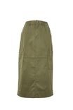 Utility Midi Skirt, SOFT OLIVE RESCUED FABRIC - alternate image 2