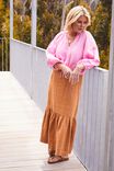 Linen Midi Skirt E H, WHEAT - alternate image 6