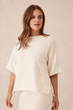 Boxy Knit Tee, EGGSHELL - alternate image 1