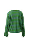 Beau Long Sleeve Slouchy Tee, BASIL/PRUSSIAN BLUE STRIPE - example image 3