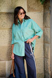 Peta Oversized Shirt, ZESTY GREEN TRIPLE STRIPE - alternate image 7