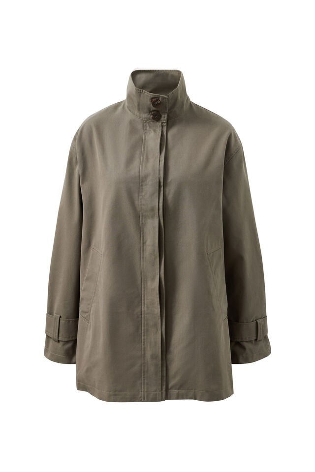 Estelle Funnel Neck Jacket, MOSS