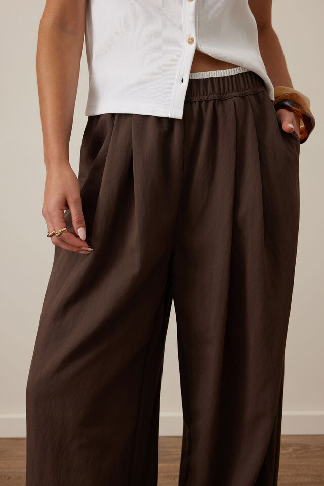 Mim Pleat Pant, BRUNETTE BROWN