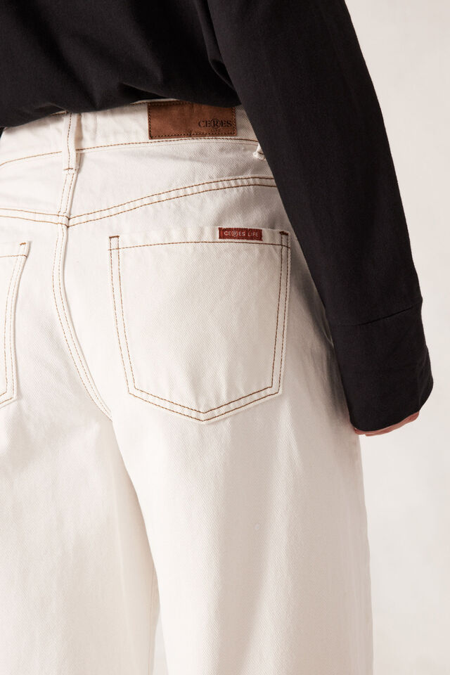 Tapered Barrel Jean, FRESH ECRU