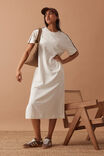 Charlotte Midi Terry Dress, WINTER WHITE SIDE STRIPE - alternate image 5