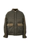 Recycled Cropped Puffer, MILITARY GREEN - alternate image 2
