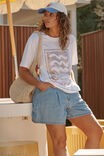 Stevie Slouchy Tee, WHITE/CERES BY THE SEA - alternate image 5
