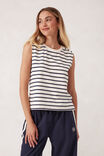 Sporty Terry Top, NEW NAVY STRIPE - alternate image 4