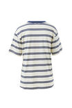 Stevie Slouchy Tee, MILK/HERITAGE NAVY STRIPE - example image 3