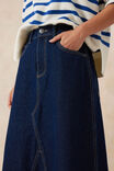 A-Line Denim Maxi Skirt, MIDNIGHT - alternate image 5