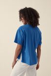 Slouchy Split Hem Tee, COBALT/WHITE CL - alternate image 3