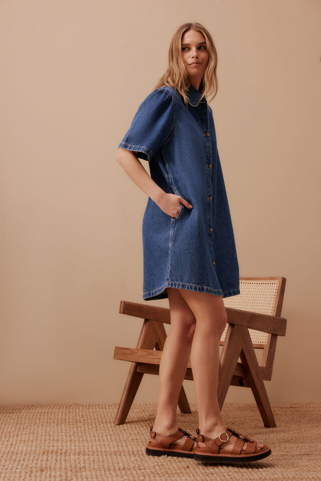 Sienna Denim Dress, FRESH INDIGO