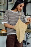 Nina Boxy Knit Tee, CHOCOLATE STRIPE - alternate image 5