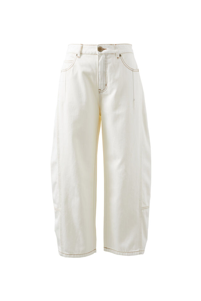 Demi Barrel Jean, ECRU